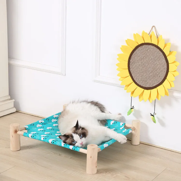 
Meeno Pet Supplies Hot Selling Wooden Travel Cat Raised Dog Bed 