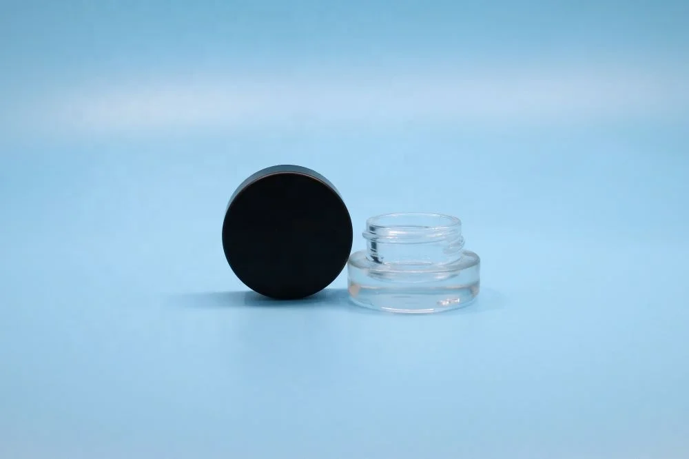high quality 3ml 5ml 7ml 9ml CBD concentrate Glass packaging hemp glass concentrate jars with screw cap
