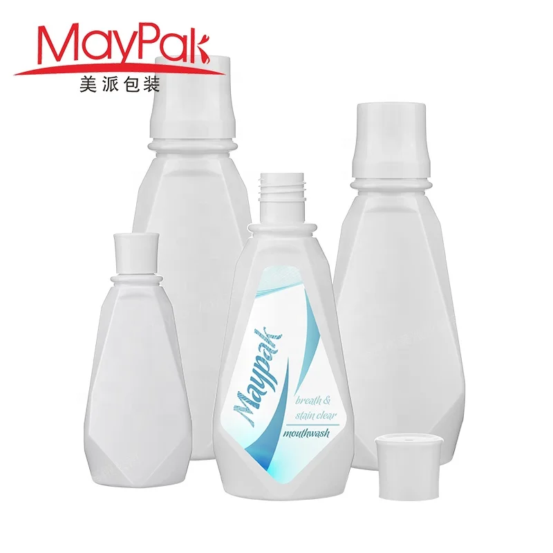 80ml 200ml 300ml 500ml Empty PET Plastic Mouthwash Bottle For Mouth Wash Packaging