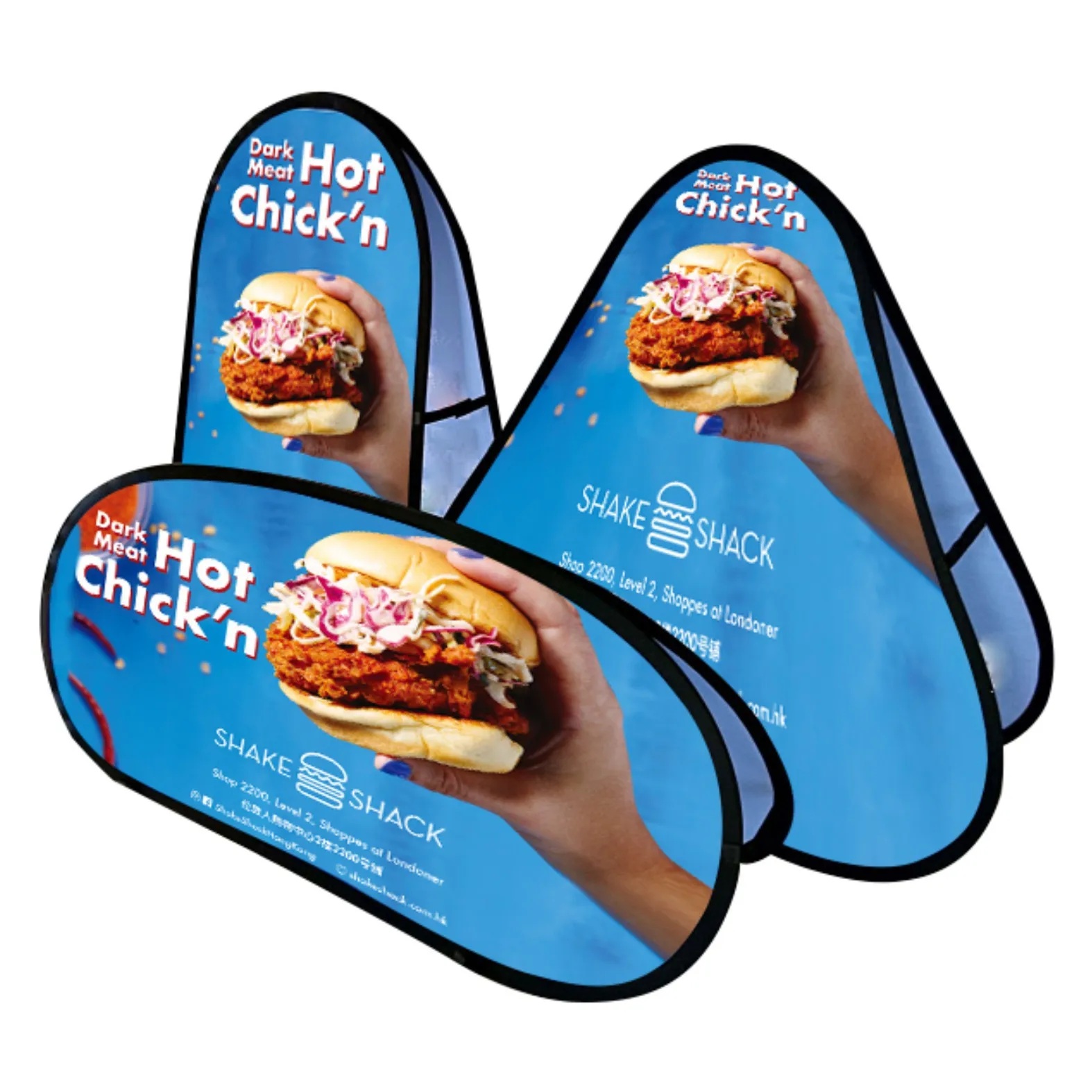 outdoor large portable rectangular oval vertical horizontal sports backdrop pop up frame sign banner display stand for events
