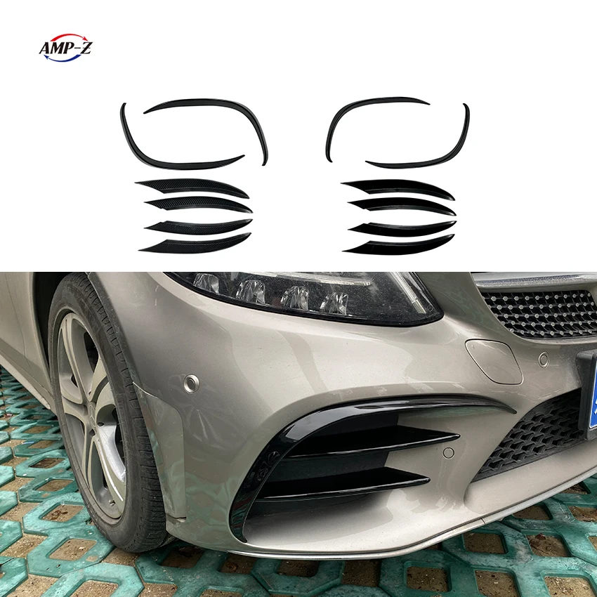 Body Kits for Mercedes Benz C Class W205 C205 S205 Facelift 2019+ C180 C200 C260 AMG Front Bumper Flag  Stickers Accessories
