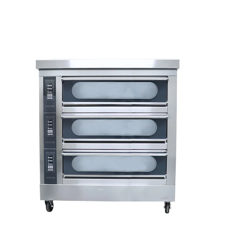Hot Sale Commercial Pizza Baking Equipment Stainless Steel 2 Layer Stone Electric Oven