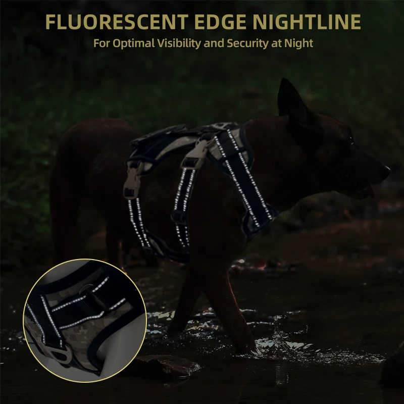 Adjustable Soft Waterproof Reflective Pet Harness Solid Pattern Leather Nylon Rubber Polyester for Big Dogs Pet ID Tag Feature