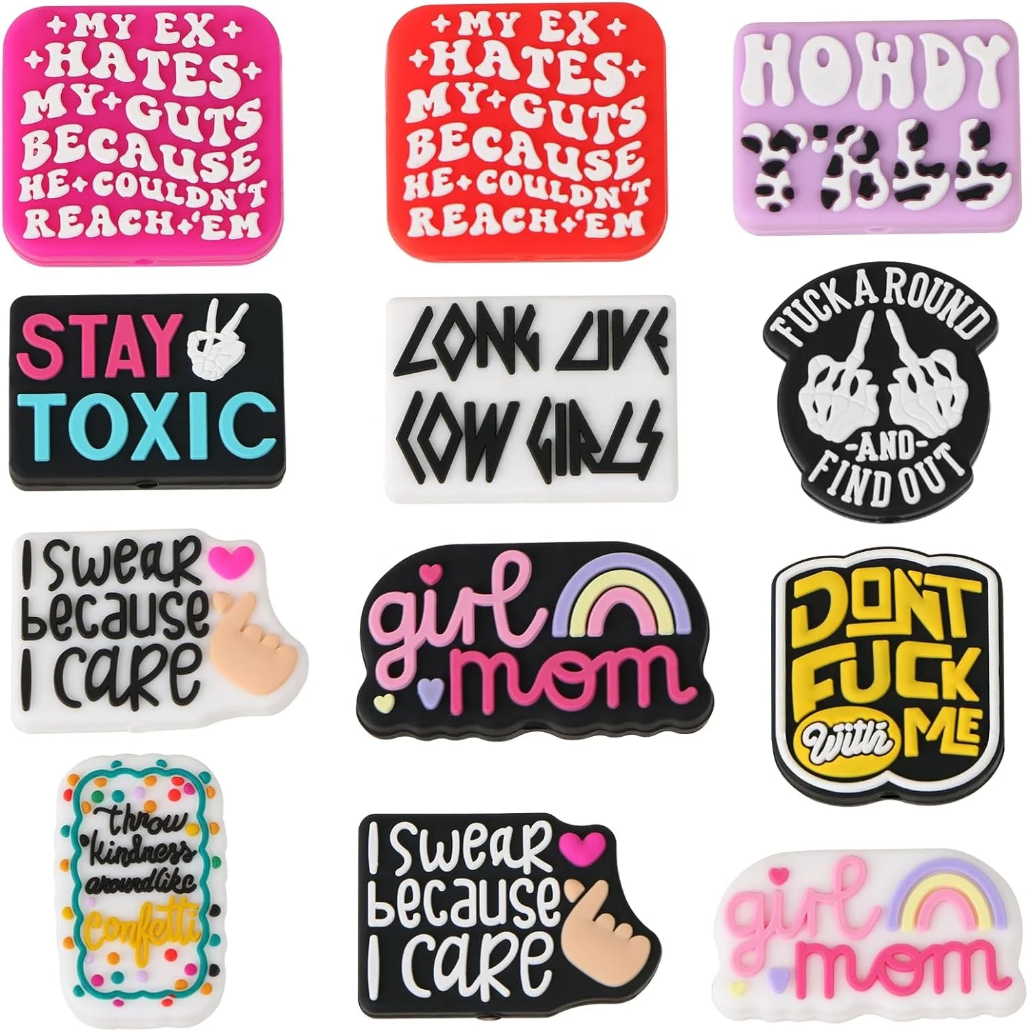 Promotion Food Grade Pattern Rectangle Printing Ball Making Pen Bracelet Silicone Focal Beads