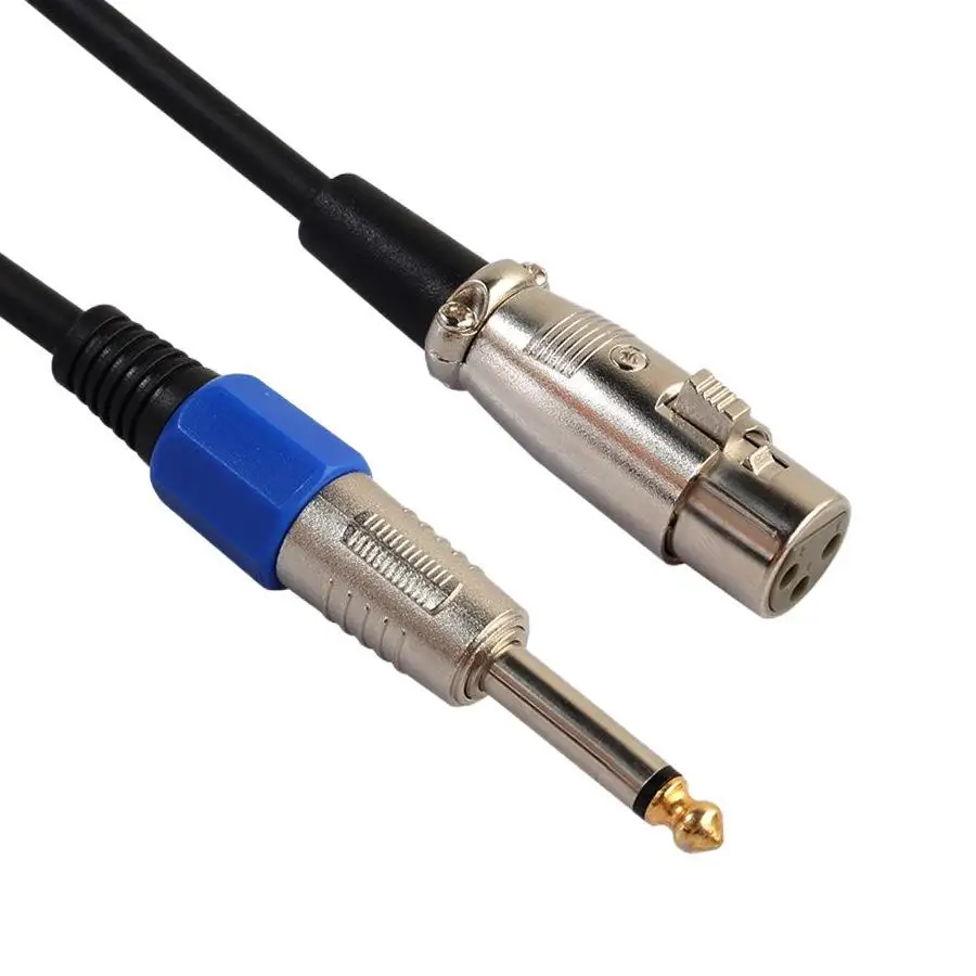 Factory Woven 6.5 Microphone Cable 6.35 Two Core  Microphone Cable