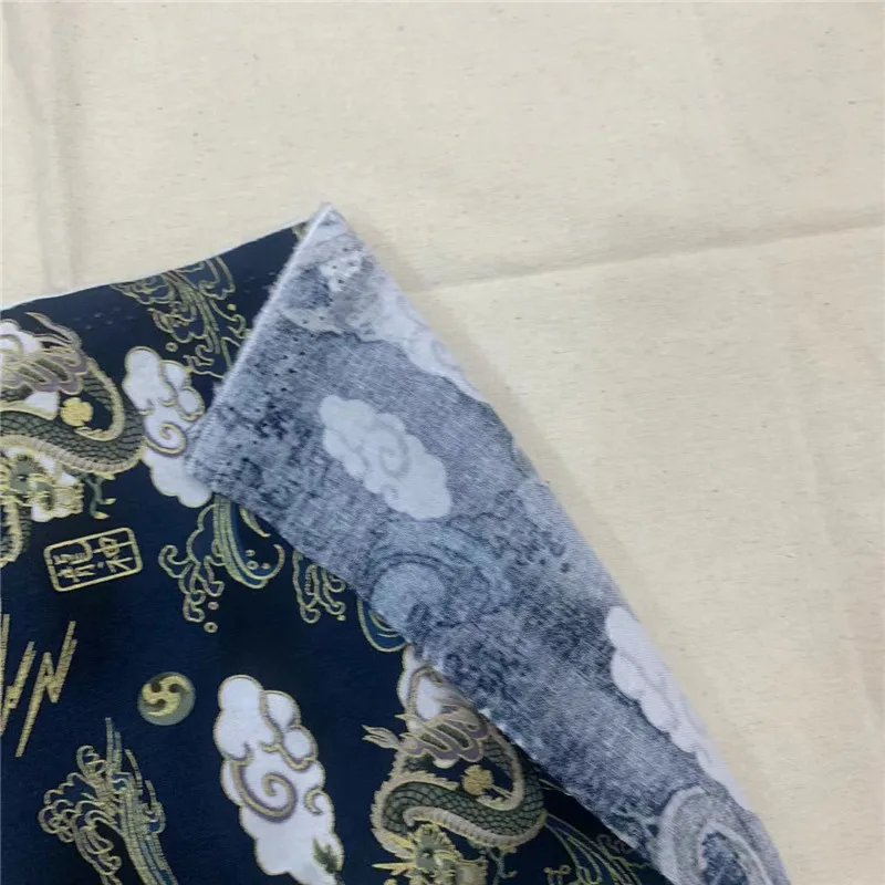 Japanese Bronzing Printed Cotton Fabric DIY Hand Patchwork Fabric Clothing Printing And Dyeing Fabric