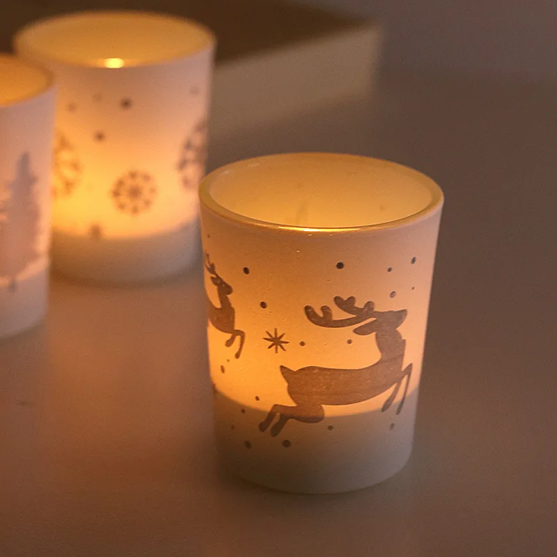 Оптовая продажа пустая Роскошная Стеклянная банка для свечи украшения Рождественского стола