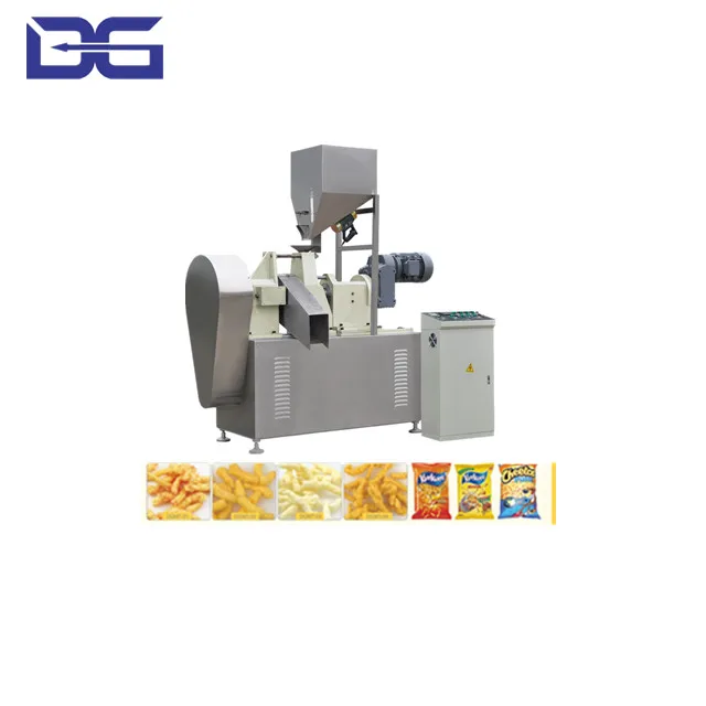 Jinan DG Cheetos Puffs Flamin Hot Cheese Flavored Snacks Extrusion Machine Maker Production Line