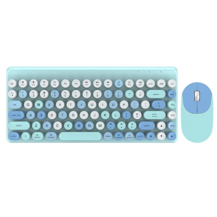 Mi Wolf Q2 Lipstick Punk 2.4G Computer Set Girls Cute Office Wireless Keyboard Mouse