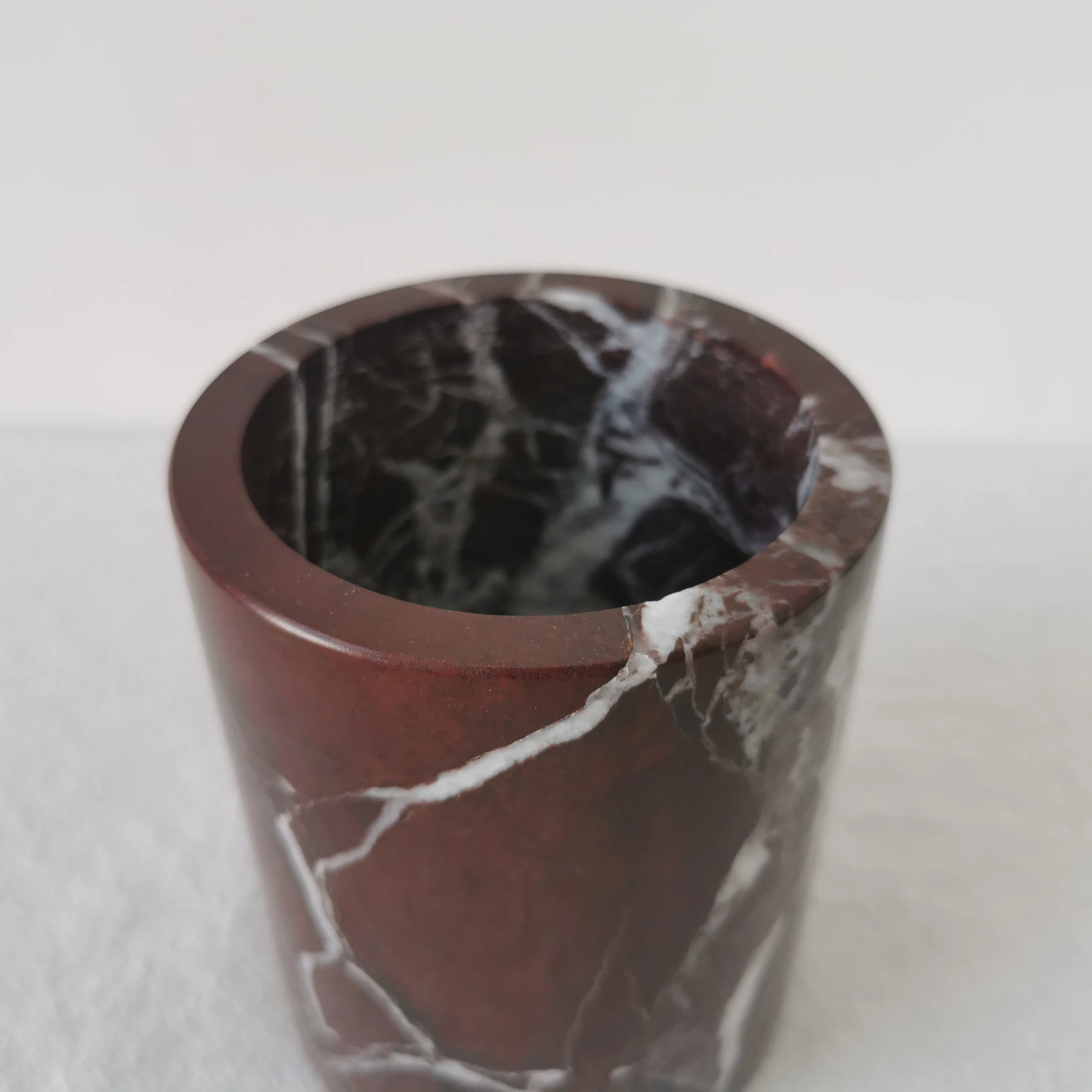 SHIHUI Nordic Home Decoration Modern Luxury Natural Stone Marble Homewares Candle Holder Jar Marble Candle Holders