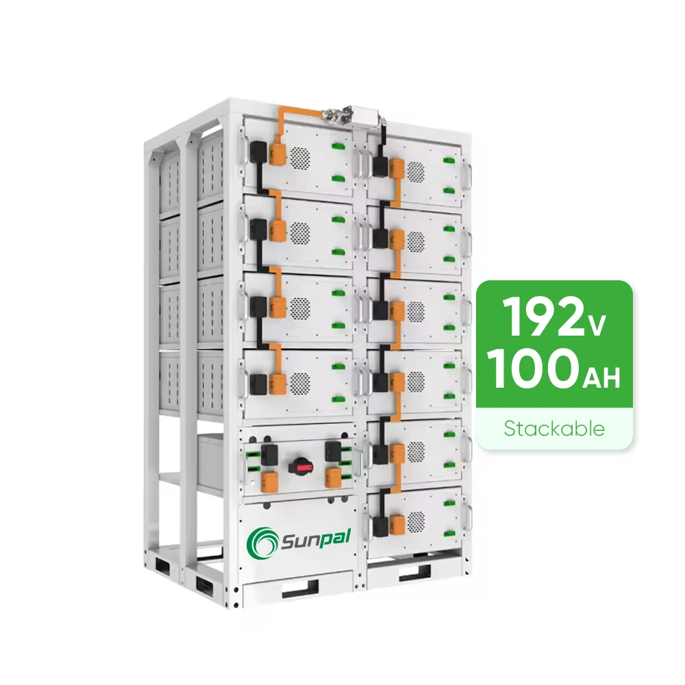Sunpal Lifepo4 Battery Pack High Voltage Rack 192V 15kWh 15 kWh 20kWh 100Ah Stackable Solar Lifepo4 Lithium Ion Battery Pack