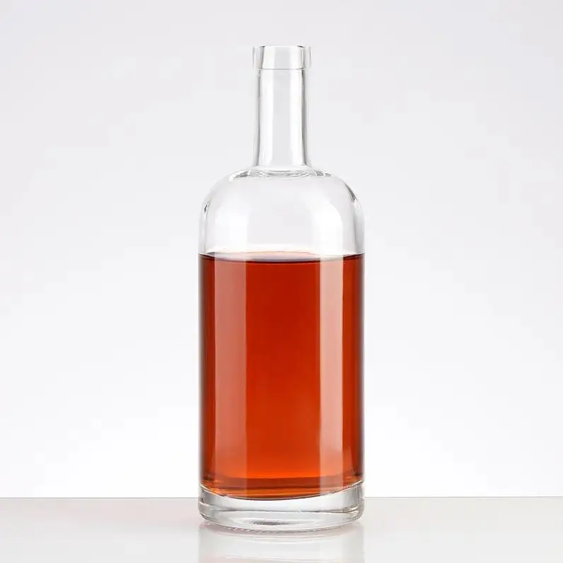 Пользовательские стеклянные бутылки Private Label премиум качества кремневые напитки на заказ трафаретная печать украшенная стеклянная бутылка