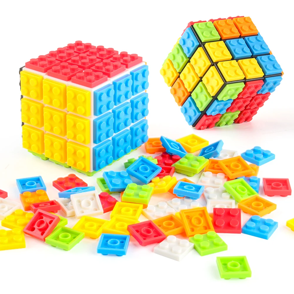 3*3 Magic Cube DIY Building Block Toy STEAM Construction Toy Set Puzzle Cube for Kids Educational Toy