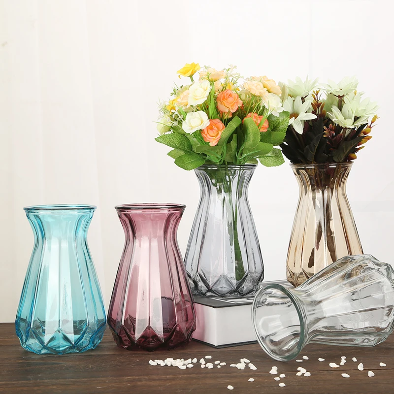 
Wholesale European Style Glass Vase Transparent Glass Vase For Home Decoration Ornaments 