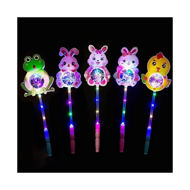 Cartoon Fairy Wand  Luminous Fluorescent Various Shapes Colorful Street Stall  Windmills Toys
