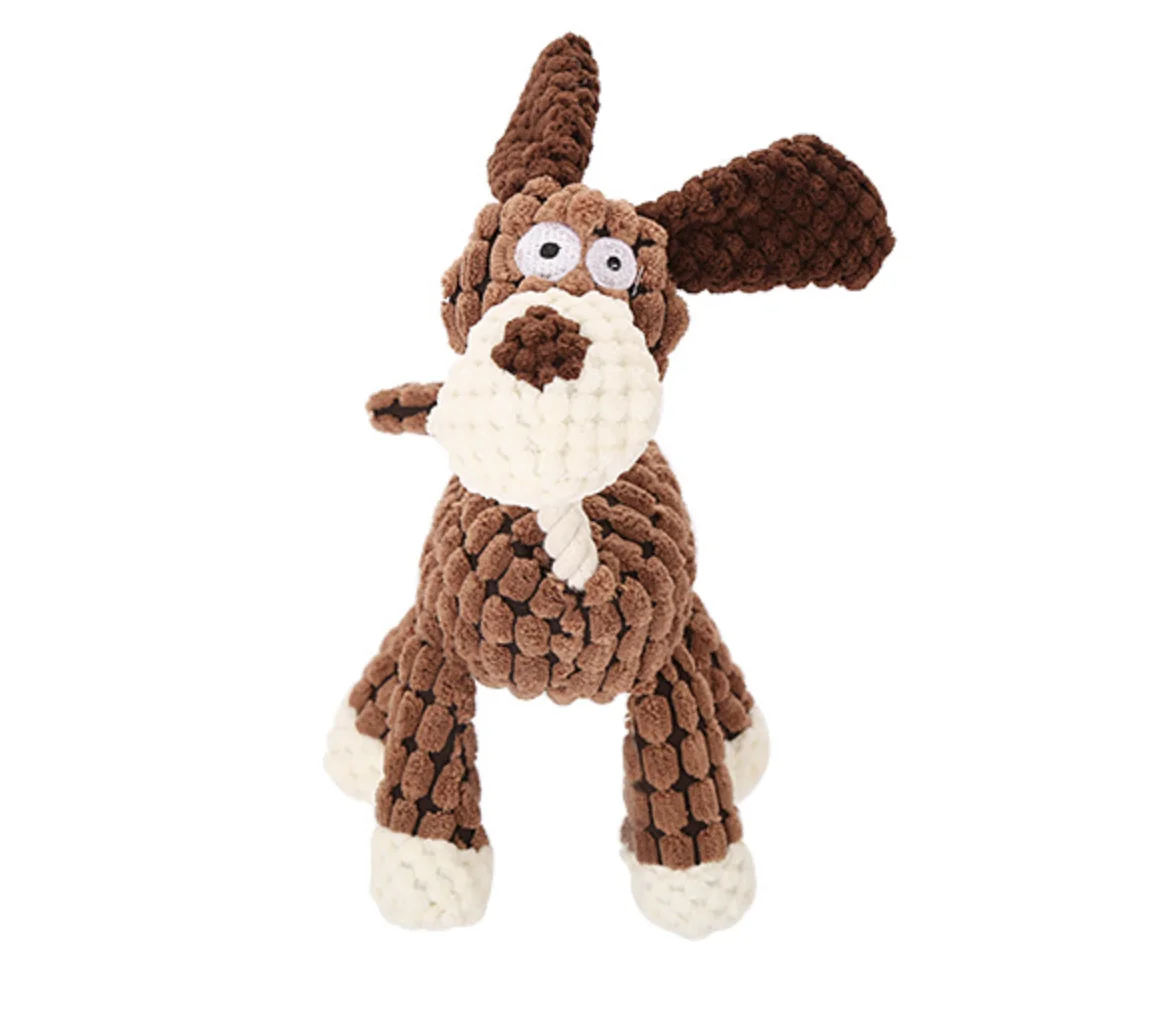 Pet toy corn plush little donkey dog toy interactive sound grinding teeth cleaning