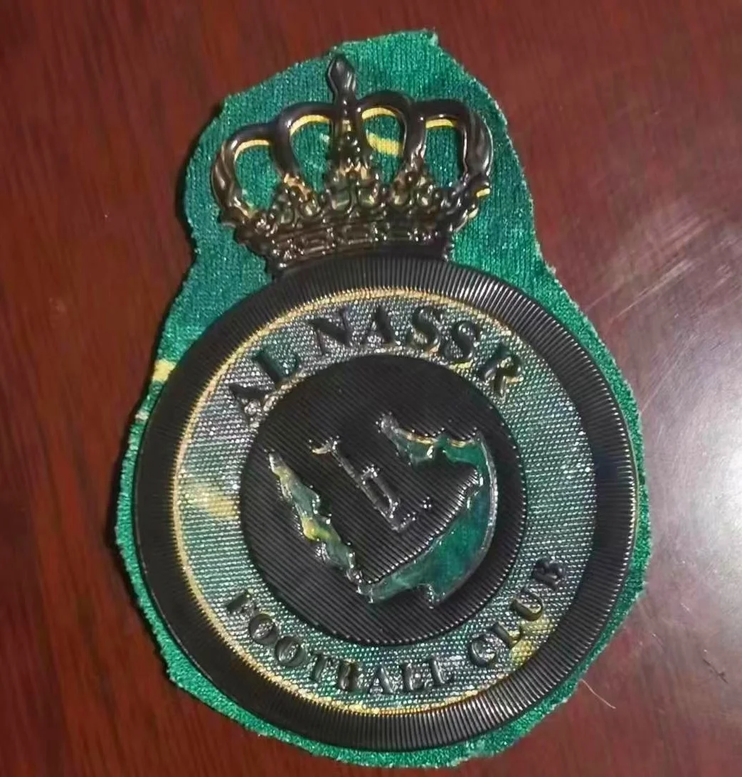 AL NASSR 3d tpu heat transfer embossed patch label for clothes sleeve hat high frequency label