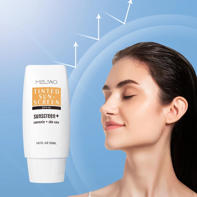 Acne Prone Skin Tinted Sunscreen Zinc Oxide Spf 46 Oil Free Sunscreen Against UVA UVB Sensitive Skin Face Sunscreen Foundation