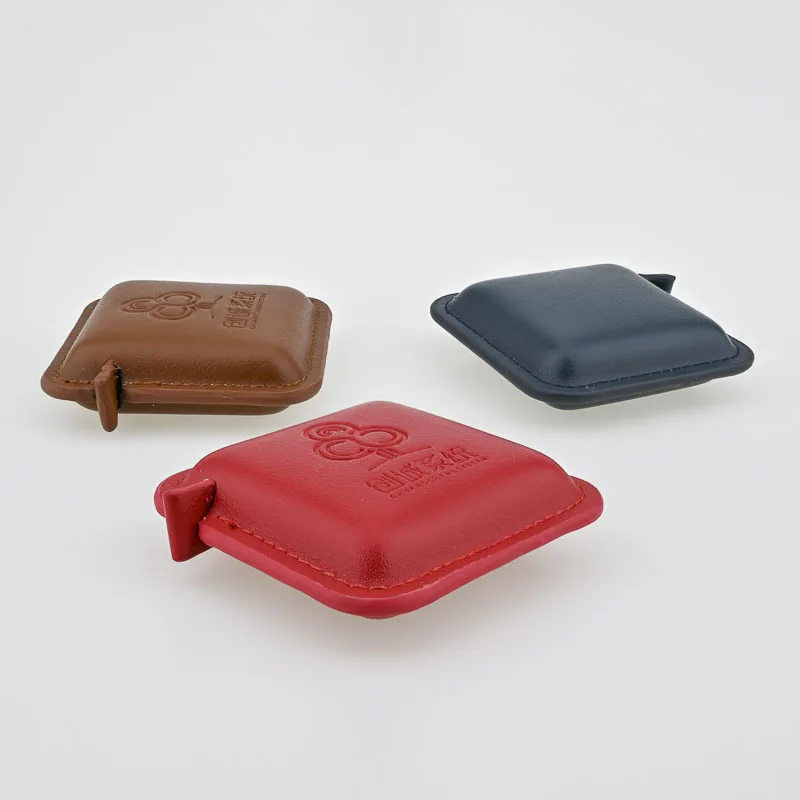 Wholesale Portable PU Leather Case Small Body Bra Measuring Tape Retractable Tape Measure with Own Logo