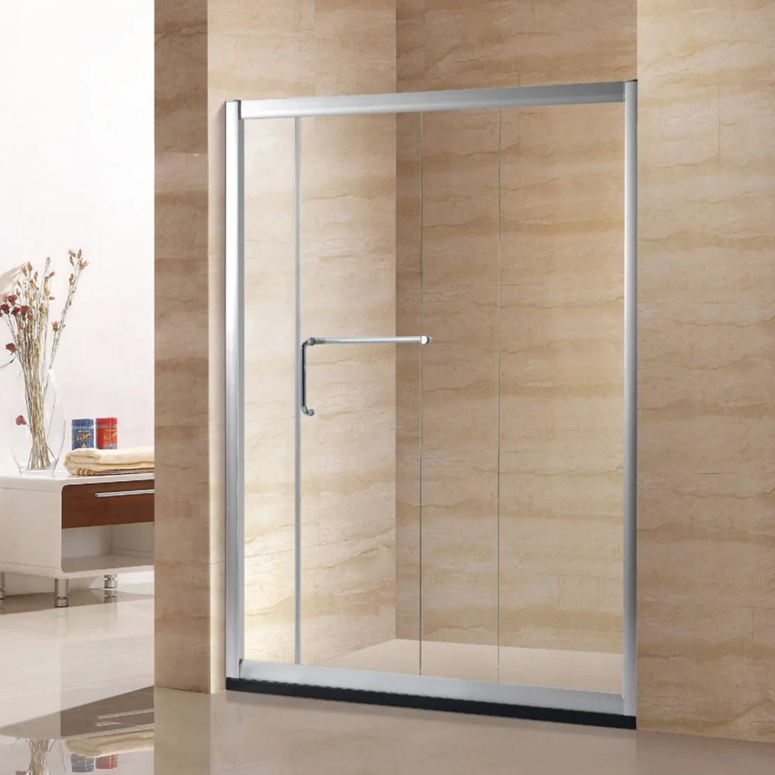 Африканская угловая душевая кабина для ванной комнаты с рамкой из алюминиевого сплава S6021