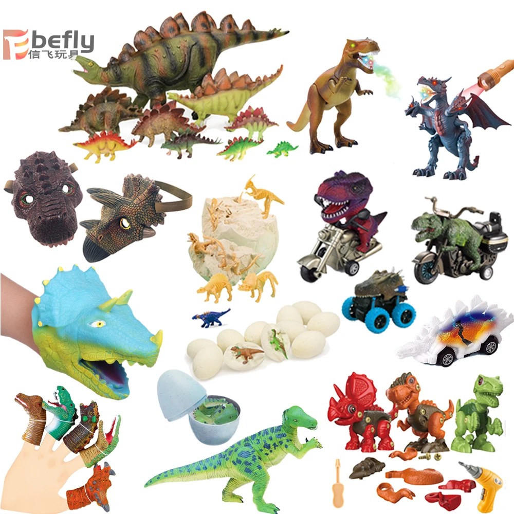 BEFLY different size figure take apart diy dig it out electric RC model car dinosaur theme toy for kids