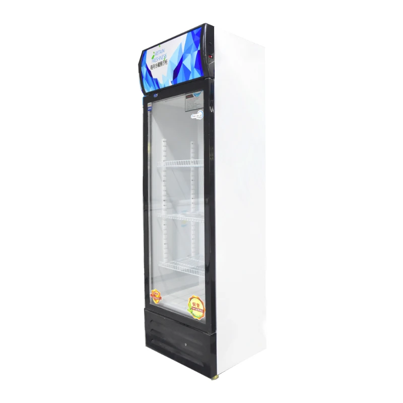 300L Commercial Refrigerator Glass Door Fridge