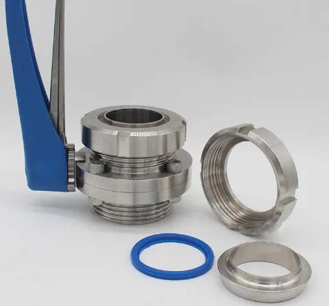 Санитарный клапан-бабочка из нержавеющей стали 3/4-4 дюйма SS304/SS316, Сварка/зажим