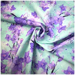 Leisure Simple Flower Printed Woven Cotton Linen Home Decorative Blended Fabric