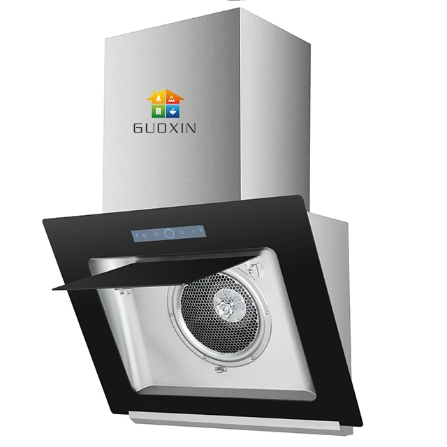Kitchen Appliance Factory Price with Copper Motor Black Chimney Wall Mounted Electrical Appliances Range Hood