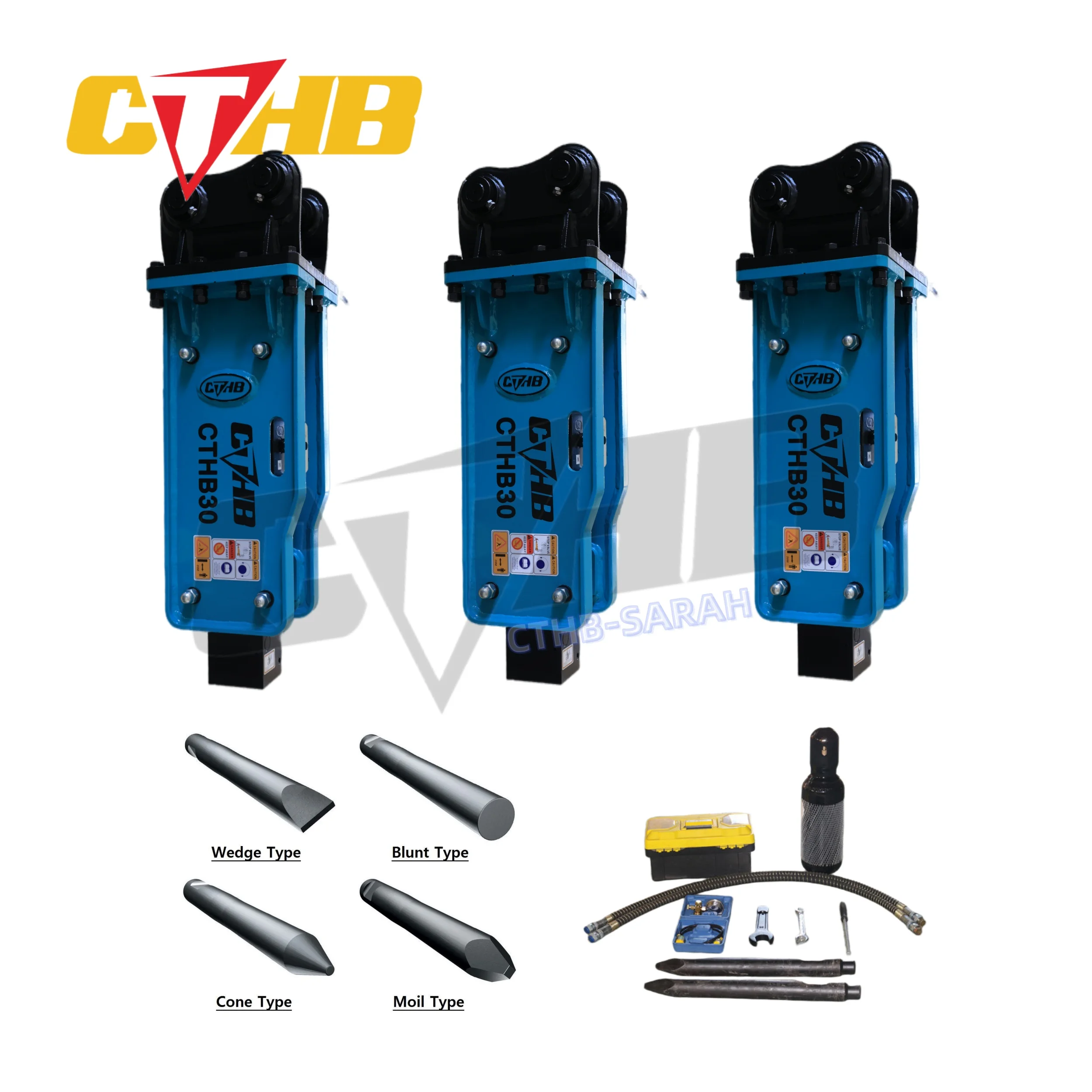 CTHB Hydraulic Breaker SB30 Top Type Rock Hammer Chisel Diameter 53mm Suitable to 2.5-4.5 Excavator Hydraulic Hammer