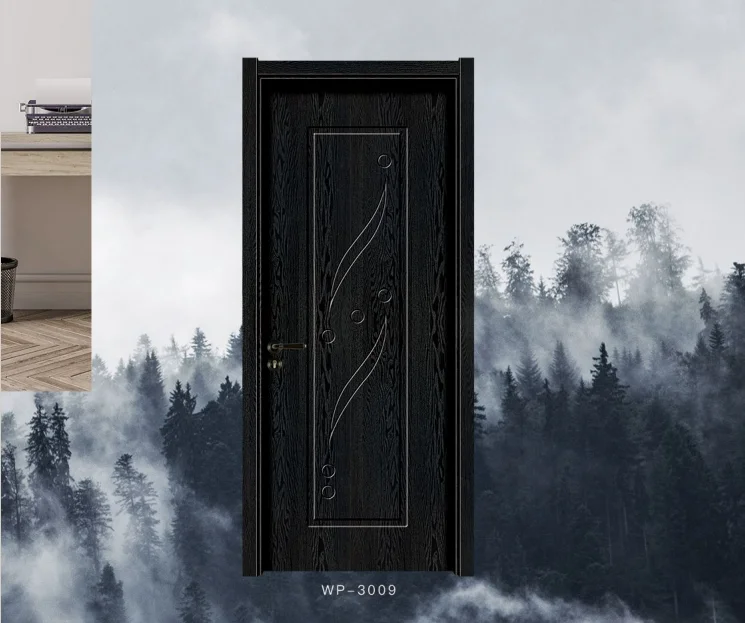 Factory wholesale Classic easy install bedroom interior wood door customized room slab door solid wood door