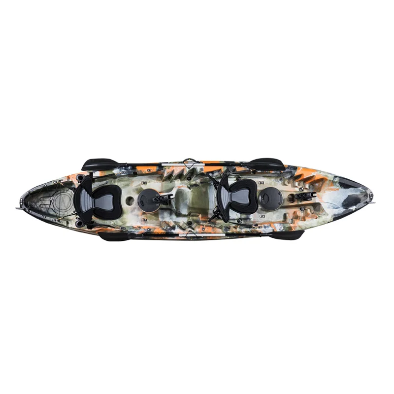 2+1 tandem plastic family fishing kayak