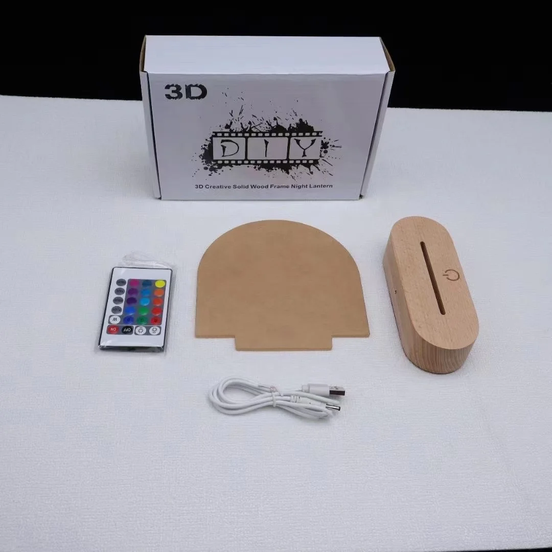 DIY стираемая акриловая доска объявлений бук Овальный 3D ночник
