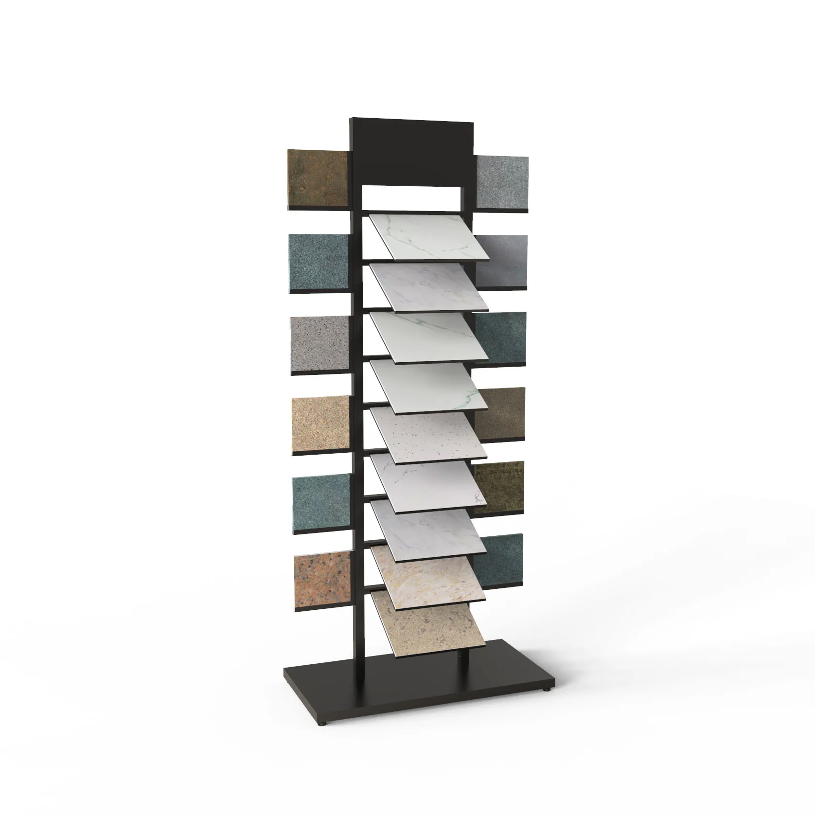 Kainice Marble Decor Panel Frame And Porcelain Adjustable Tile Rotating Ceramic Sliding Color Stand hole board Stone Display