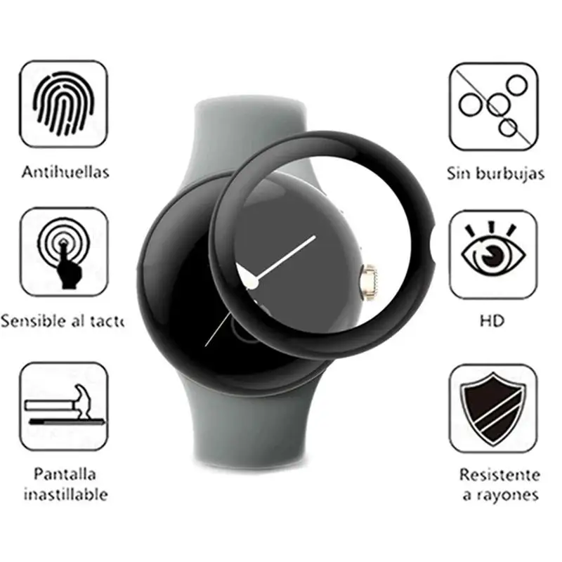 3D Curved Soft Edge Protective Film For Google Pixel Watch Soft TPU Screen Protector Films For Google Pixel Watch Accessories