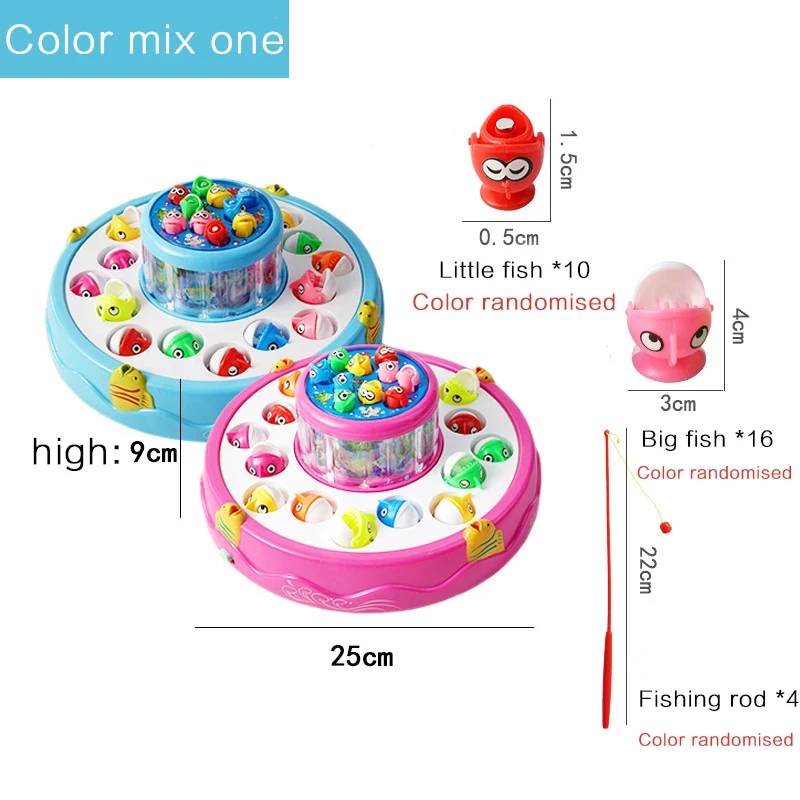 Настраиваемые детские пластиковые игры, электрические 26 рыб, Двухуровневая рыболовная игрушка с музыкой, рыболовная игра для ребенка, подарок, форма торта