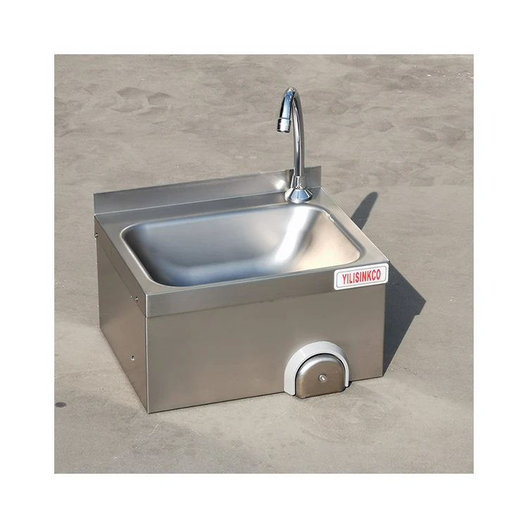 
Popular YLS43B Knee Operation Hospital Stainless steel single bowl for hand washing sink 