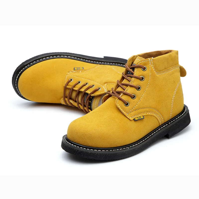Leather Upper Material safety boots anti static safety tire sole labor safety shoes steel toe shoes
