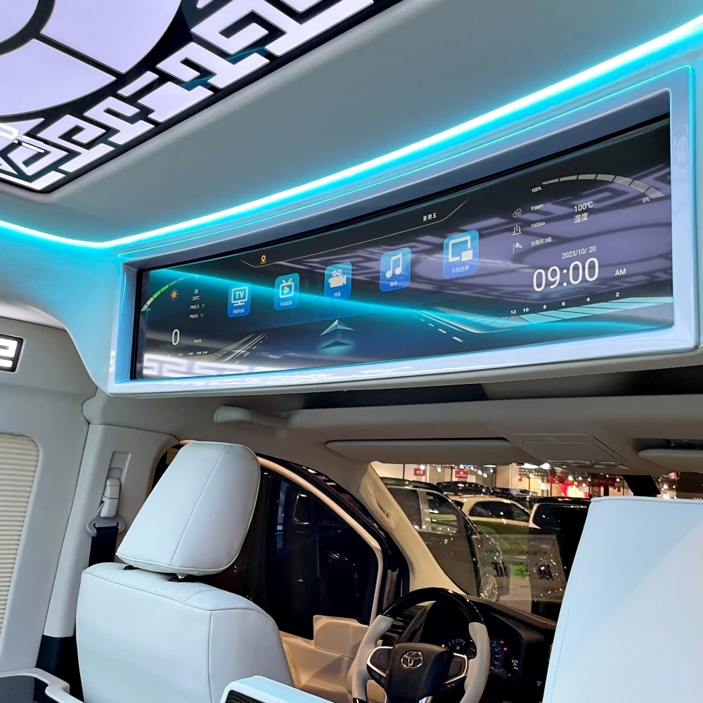 2024 Car interior upgrade complete modification plan luxury accessory  headlight kit LED TV TOYOTA Hiace van Bus