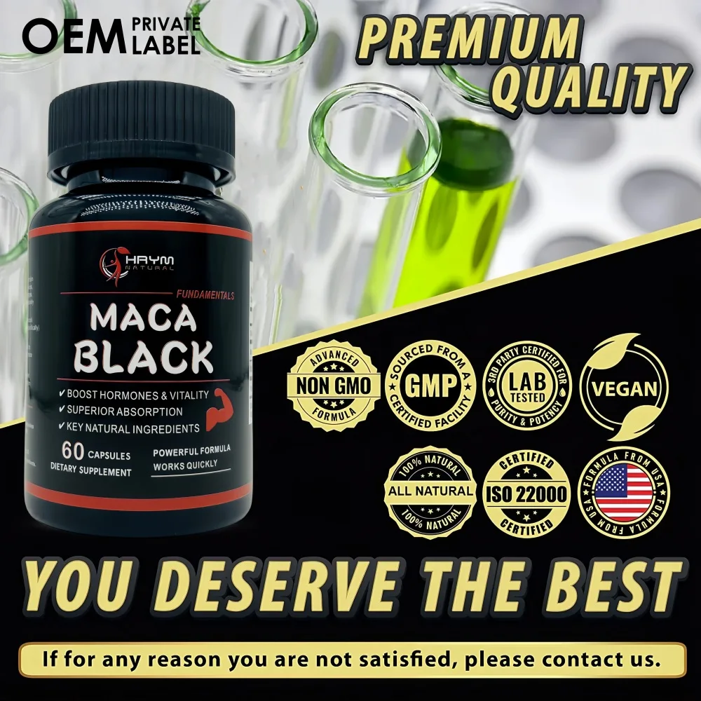 High Quality OEM Maca Root  Ginseng Extract Ginseng Capsule Maca Pills Boots Man Health Energy Enhancement Keep Hormone Balance