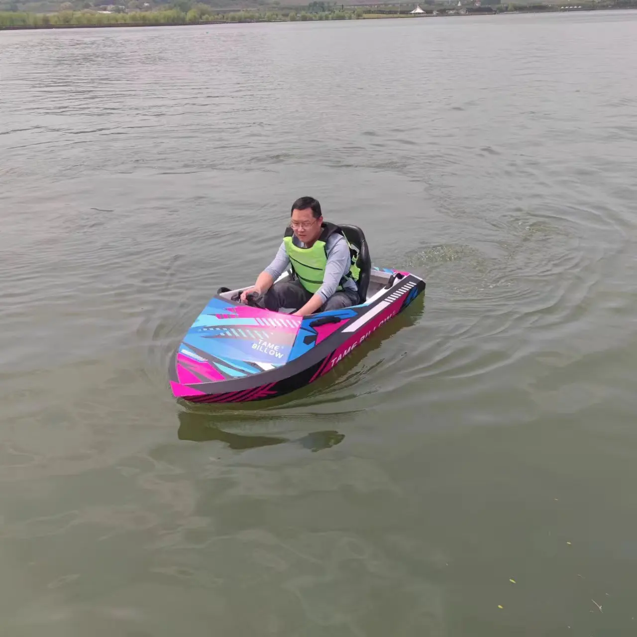 30KW Jet Boat Electric Karting Boat TAME BILLOW Powerful Boat for Rental Business