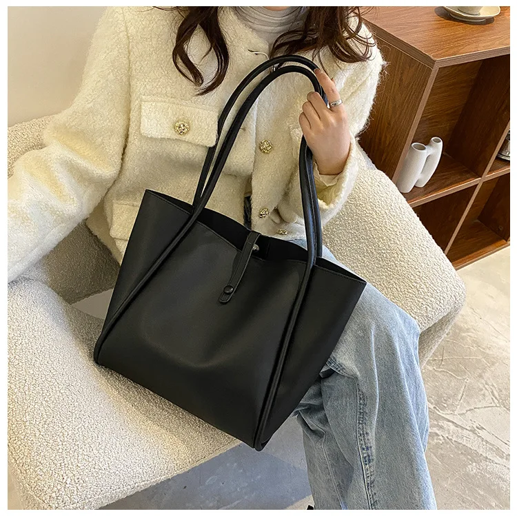 I-0179 Large Capacity Women Fashion Handbags Fashion One Shoulder Bag Supplier Cheap Women Bags Set 2 Bags Tote  Shoulder