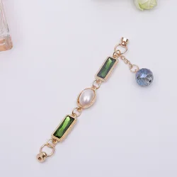 Custom fashion gemstone bead bracelet metal bracelet mobile phone case accessories shoe buckle decoration DIY