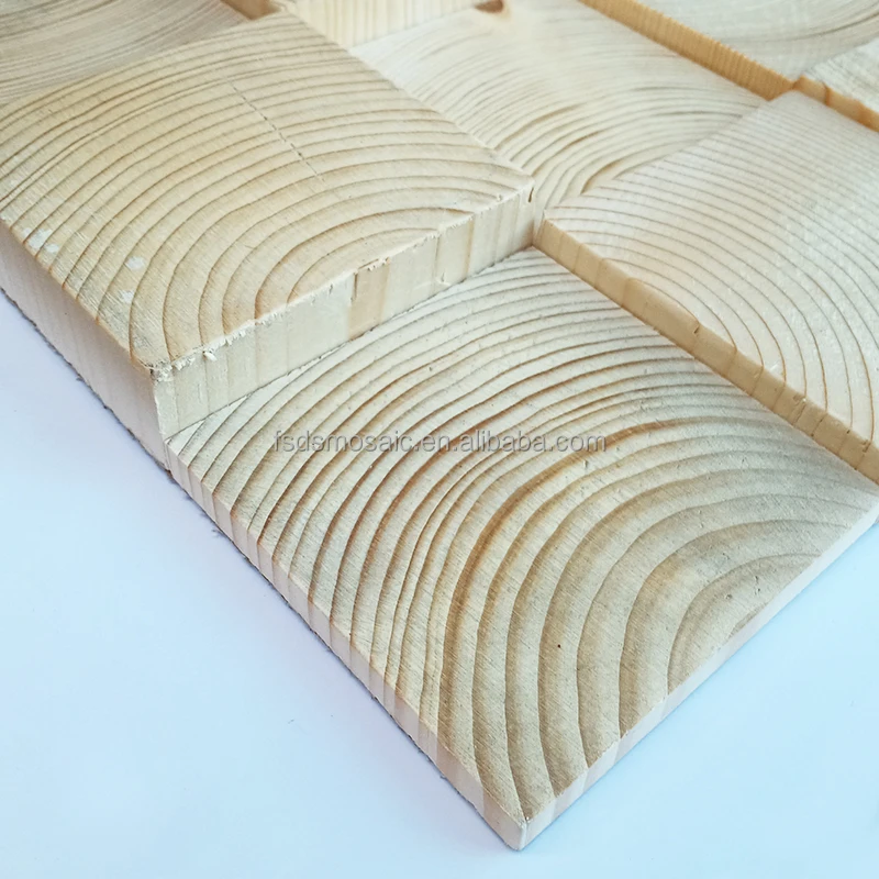 3D Spruce Lumper Wood Wall Mosaic Living Room Bedroom Background Wall Panels Decor interior Mosaics Antique Wooden Tile