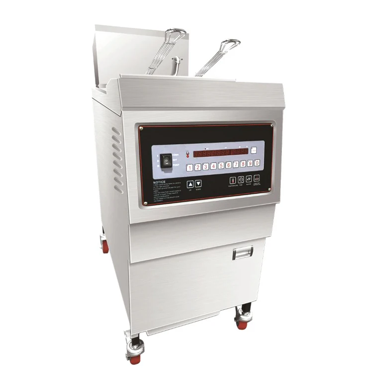 Electric Heating Computer Panel Single Cylinder Explosion Furnace Chicken Open Fryer with Oil Filter