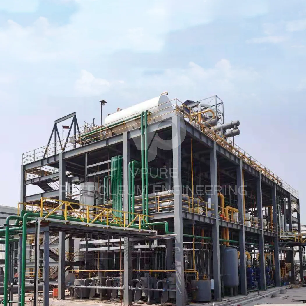  2~100 tons per day special design Used black motor oil refining to group II base recycling