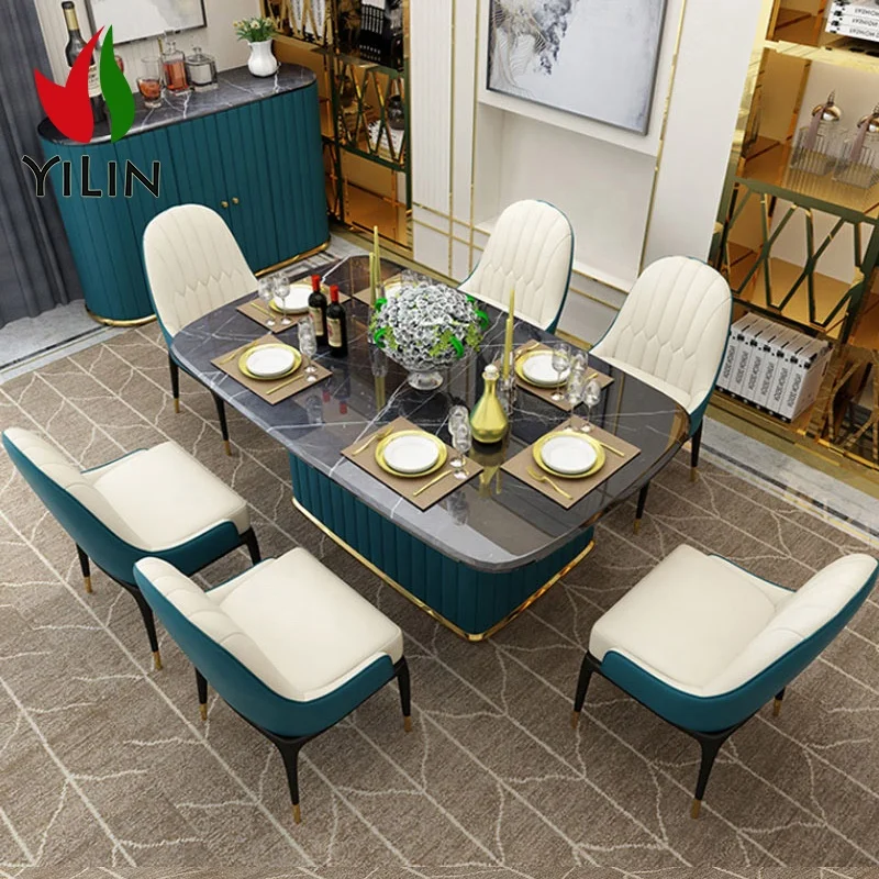 Hot Sale Dining Room Furniture Malaysia Modern Dining Room Table Dining Table Set For 6 People Base With Storage Table