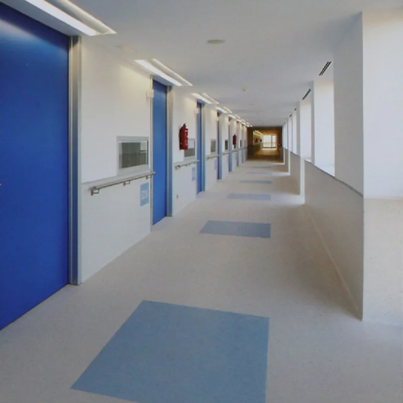 Водостойкий Противоскользящий однородный виниловый пол 2 мм токопроводящий линолеум из ПВХ рулон для хирургической комнаты