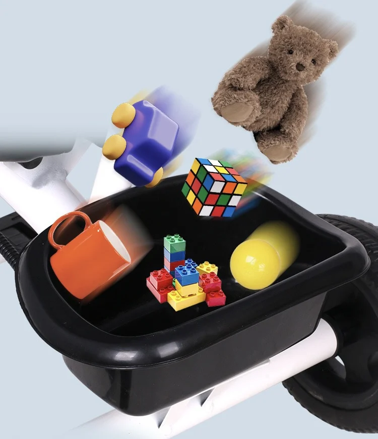 Kids Baby 3 in 1 Handle Tricycle Car Eco-Friendly 98cm Basket Bikes Pedal Bike Children Toddler Walking Balance Bicycle