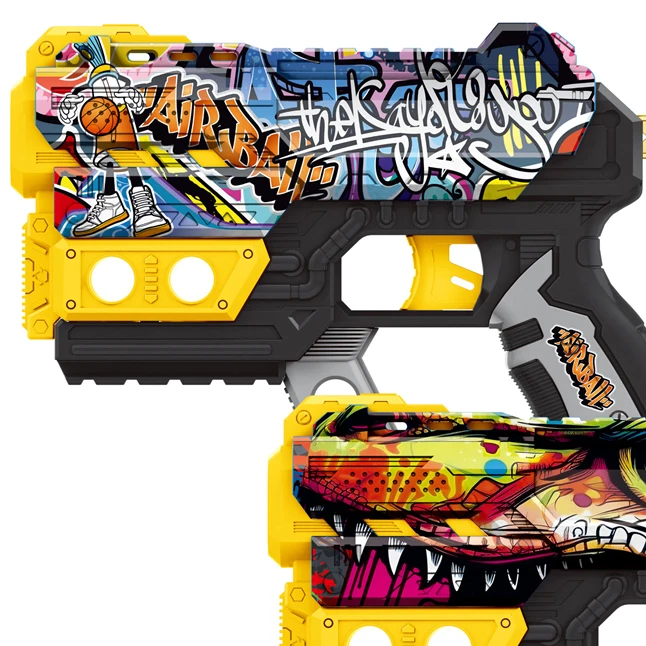 New Design Boys Shooting Game Plastic Toy Gun,UV Printing Eva Soft Bullets Shoot Toy Gun,Plastic Toy Guns With 8 Bullets Shoot